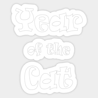 Cute Cats Lover Year of the Cat Sticker